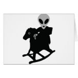 alien on rocking horse icon