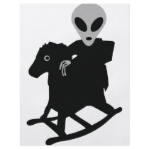 alien on rocking horse icon