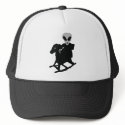 alien on rocking horse icon hats