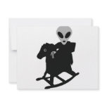alien on rocking horse icon personalized announcements
