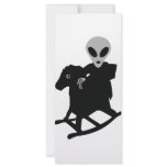 alien on rocking horse icon rack cards