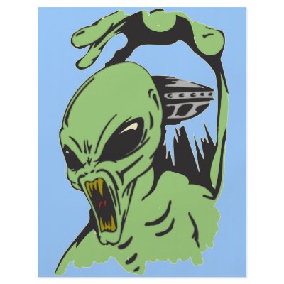 Alien On The Attack Flyer by sagart1952