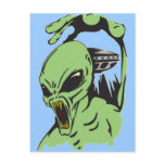 Alien On The Attack Post Card