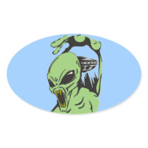 Alien On The Attack Stickers