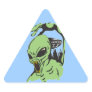 Alien On The Attack Triangle Sticker