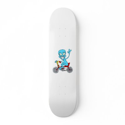 alien on tiny bicycle skate boards by alien_nation
