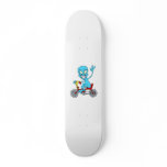 alien on tiny bicycle skateboards