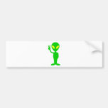 Alien Peace Sign Bumper Stickers
