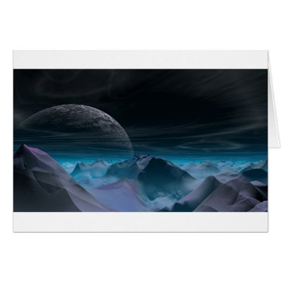 Alien planet greeting card by FTS_Design