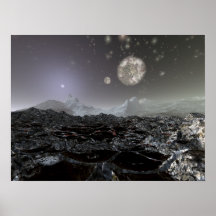 Alien Planet Moon Glow Print