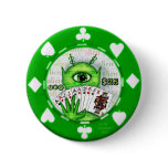 Alien Poker Chip Button