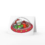 Alien Santa in UFO: Out of this world Christmas! Greeting Cards