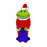 Alien Santa Photo Cut Outs