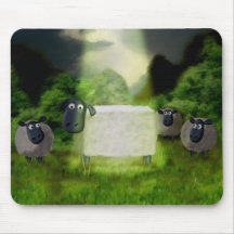 Alien Sheep Experiment Mousepad
