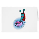 Alien Sister Relaxing in inner tube Card