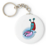Alien Sister Relaxing in inner tube Key Chains