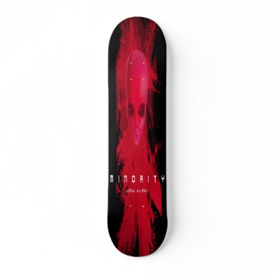 alien skate custom skate board by redboy23