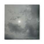 "Alien Sky" Hazy Sun Through Two Layers Of Cloud A Refrigerator Magnet