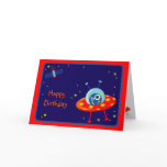 Alien Spaceship Birthday Card