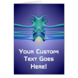 Alien Stingray Greeting Cards