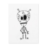 Alien Sugar Skull Postcard