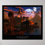 Alien Sunset Posters