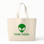 Alien Think Green Tote Bag