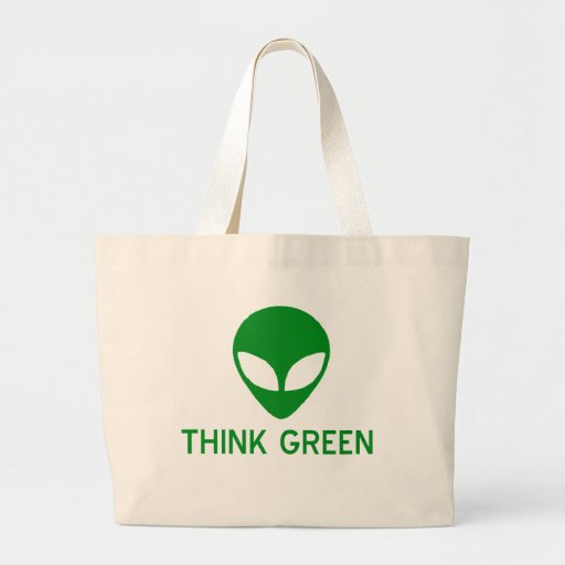 Alien Think Green Tote Bag