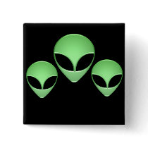 Alien Trio Square Pin