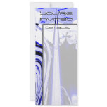 Alien Tropics - Fractal Art Design. Blue and White Personalized Invitations