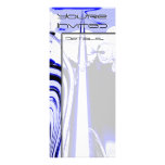 Alien Tropics - Fractal Art Design. Blue and White Personalized Invitations