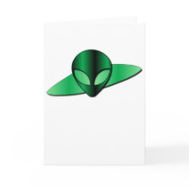 Alien UFO Greeting Card