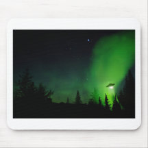 Alien UFO in Alaskan Sky Mousepads