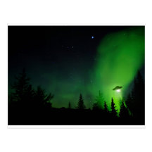 Alien UFO in Alaskan Sky Post Cards