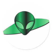 Alien UFO Sticker