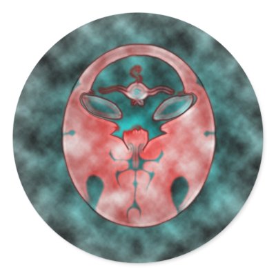 Alien v00 Sticker by TheDarkArtStore