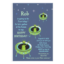 Alien Visitors - kids birthday invitation-4