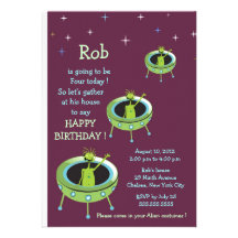 Alien Visitors - kids birthday invitation-5
