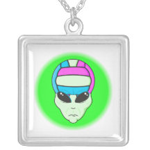 alien volleyball extreme sports design 2 personalised necklace