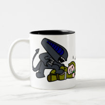Alien vs Soldier Coffee Mugs