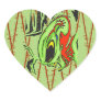 Alien Warriors Heart Stickers