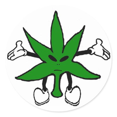 Alien Weed Stickers by lilpunz