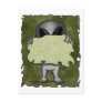 Alien With Blank Sign Postcard
