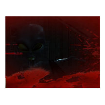 Alien Zombie Attack 01 Postcard