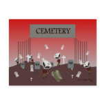 Alien Zombies Halloween Postcard