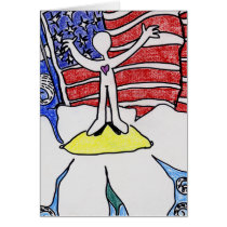 Alienated Soul: Standing ontop of Flower US Flag
