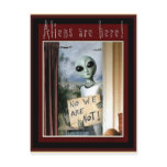 Aliens are here! - postcard