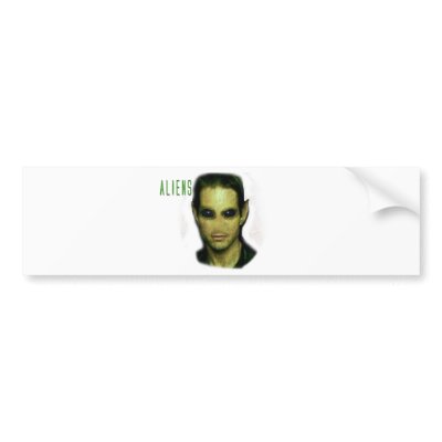Aliens Bumper Stickers by zmandesigns