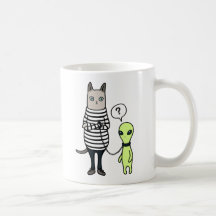 Aliens Conquer Us, Cats Conquer Aliens Mugs