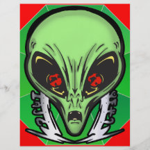 Aliens Face Of Terror Personalized Flyer